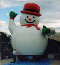 25 ft. tall snowman balloons for sale and rent.
